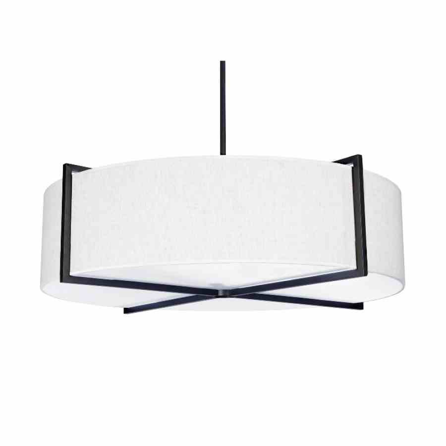 Bilde av Taklampe Palm Springs skjerm lin Hvit