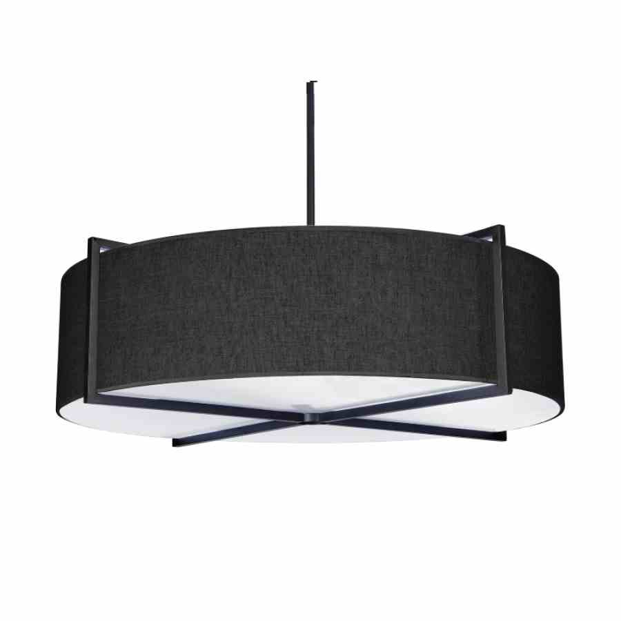Bilde av Taklampe Palm Springs skjerm lin Black