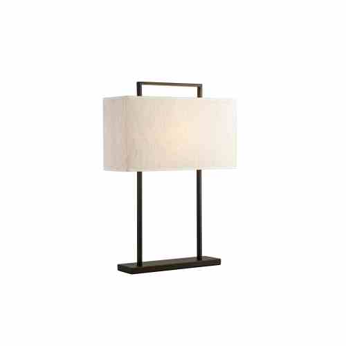 Bilde av Bordlampe Aruba Firkant 2 pinner sort Sand lin skjerm