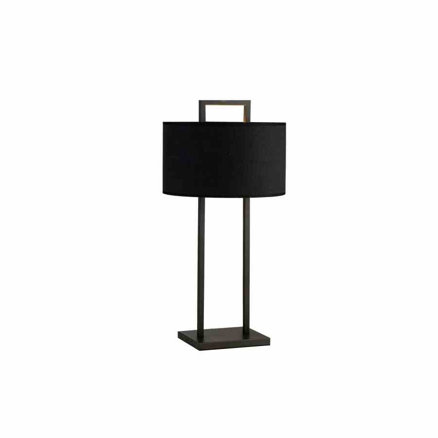 Bilde av Bordlampe Aruba Rund 2 pinner Sort /Sort lin skjerm