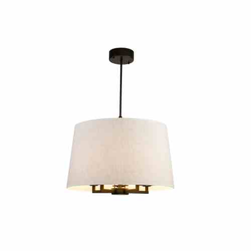 Bilde av Taklampe Aruba 5armer sort Sand lin skjerm