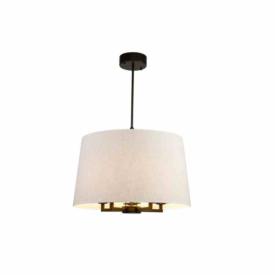 Bilde av Taklampe Aruba 5armer sort Sand lin skjerm