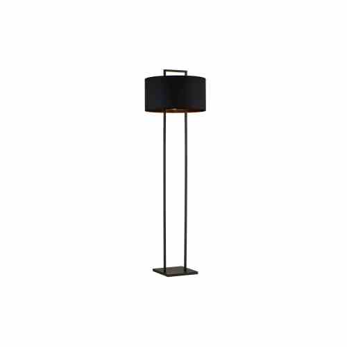 Bilde av Gulvlampe Aruba Rund 2 pinner sort Sort lin skjerm