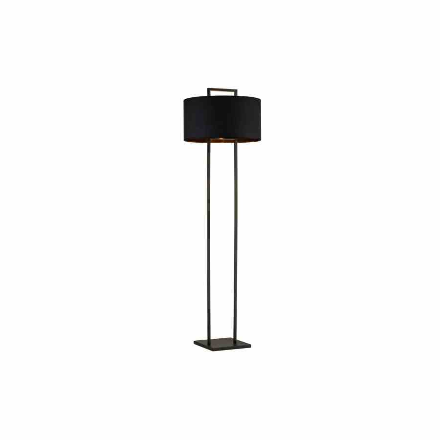 Bilde av Gulvlampe Aruba Rund 2 pinner sort Sort lin skjerm