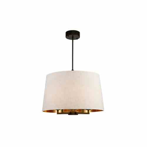 Bilde av Taklampe Aruba 5armer sort Sand lin skjerm copper pvc