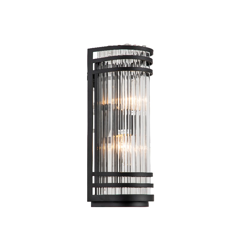 Bilde av Vegglampe Crown sort / glass
