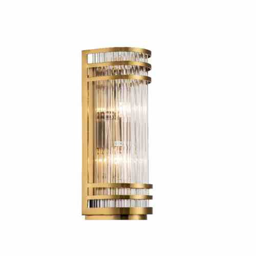 Bilde av Vegglampe Crown brass / glass