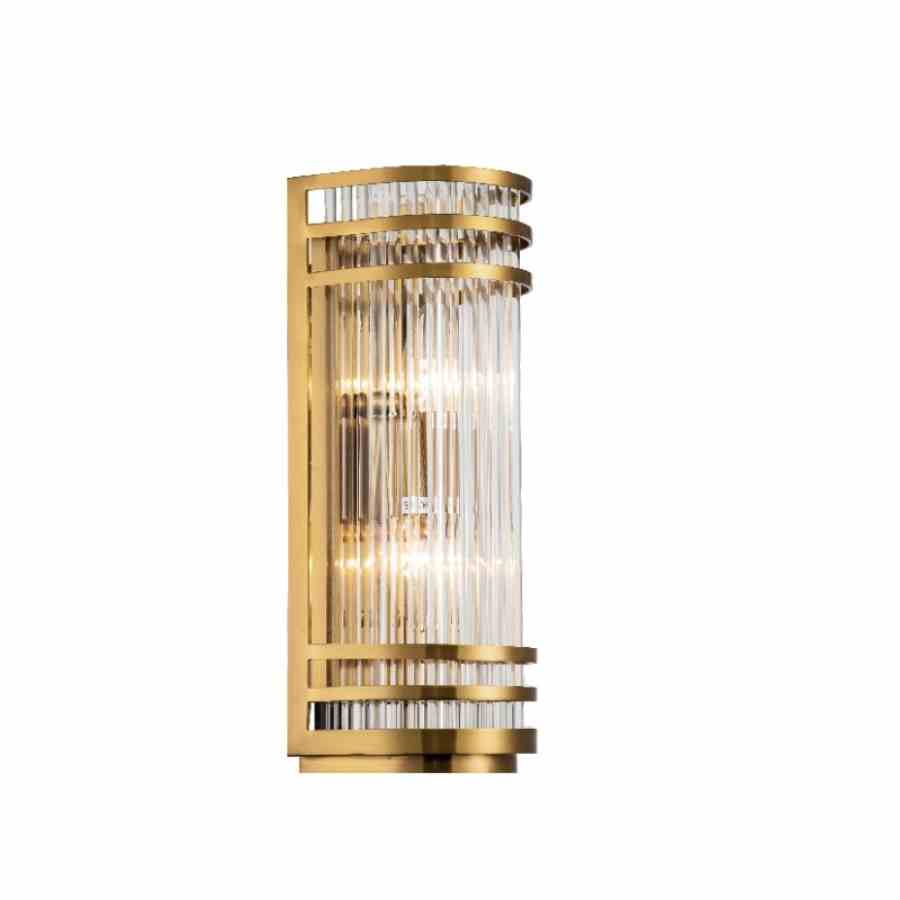 Bilde av Vegglampe Crown brass / glass