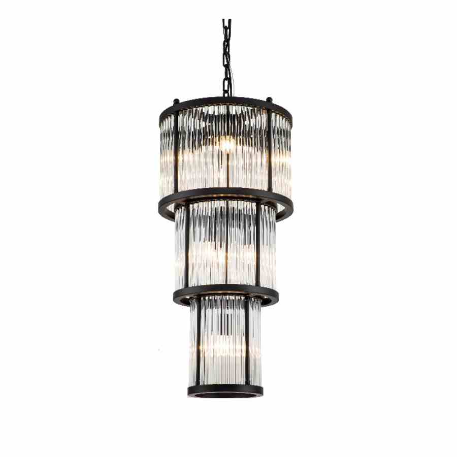 Bilde av Taklampe Corona Black clear glass
