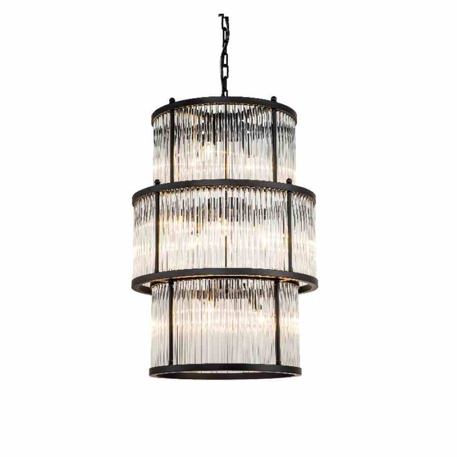 Bilde av Taklampe Corona Black clear glass