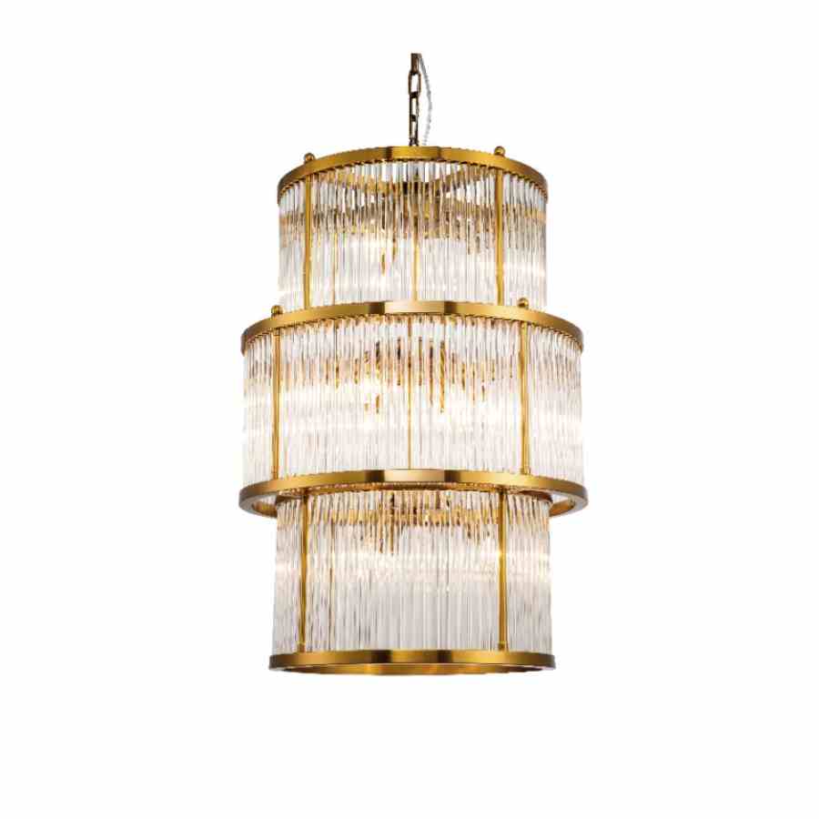 Bilde av Taklampe Corona Brass clear glass