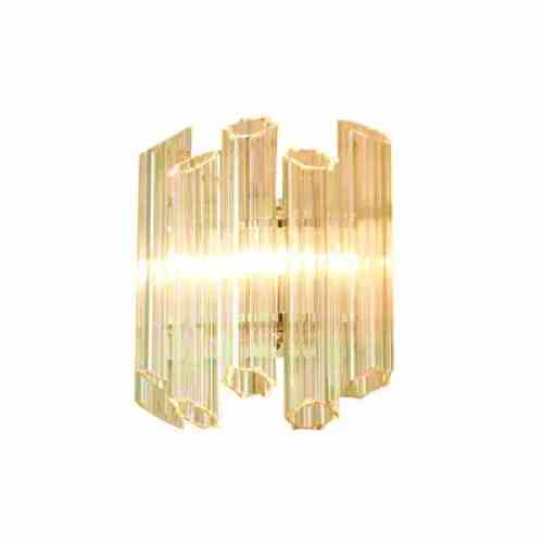 Bilde av Vegg lampe Praha cognac glass/chrome