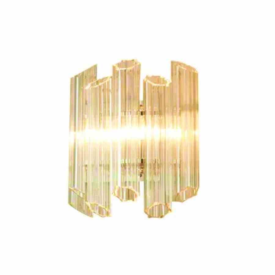 Bilde av Vegg lampe Praha cognac glass/chrome