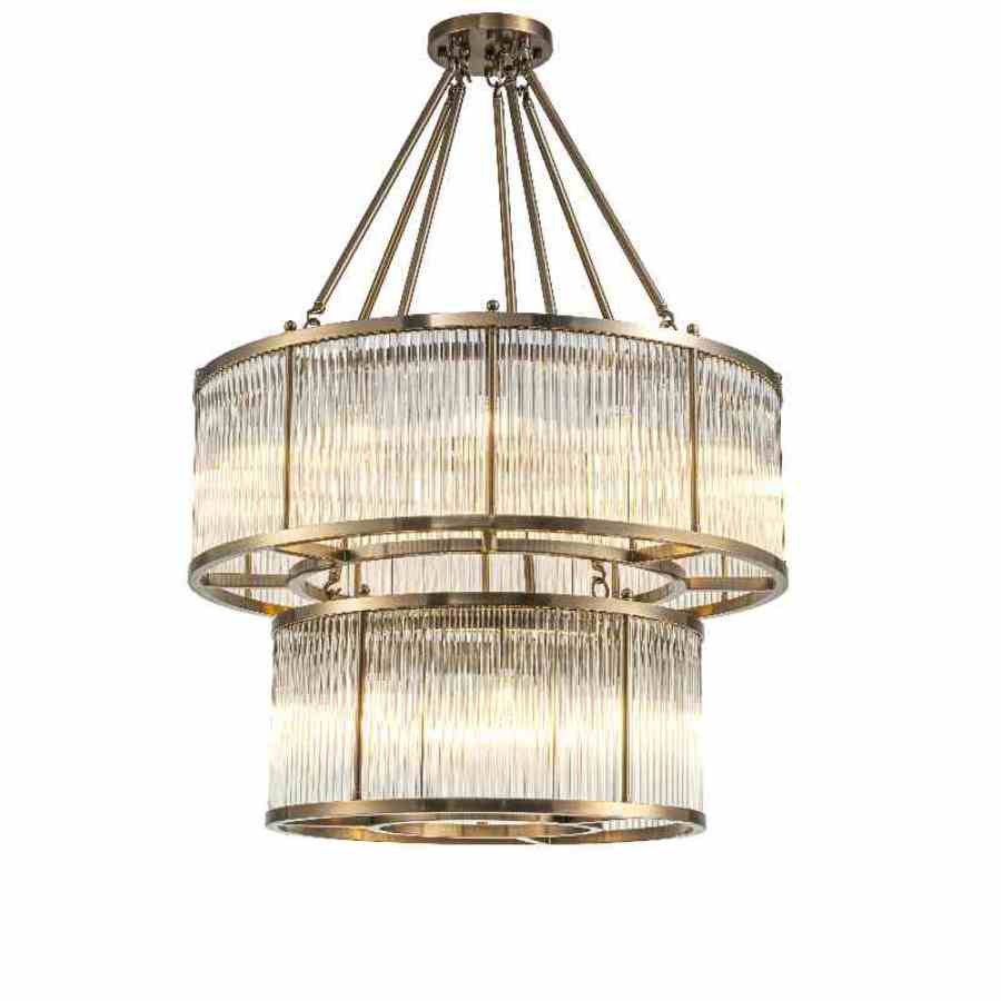 Bilde av Taklampe Clinton Dobbel Bronze clear glass