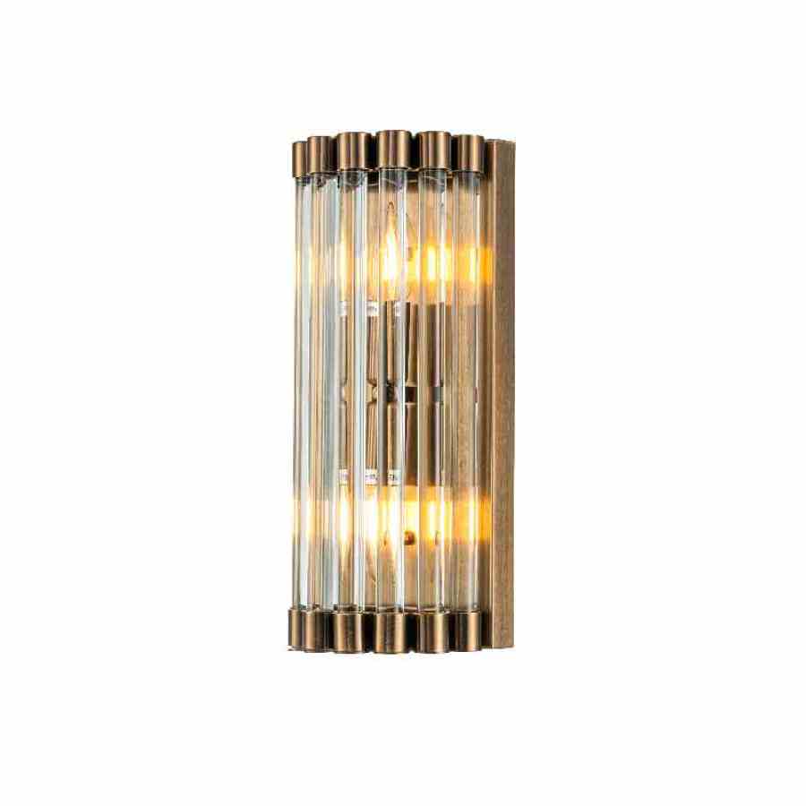 Bilde av Vegglampe San Marco 2 lys Bronze / glass