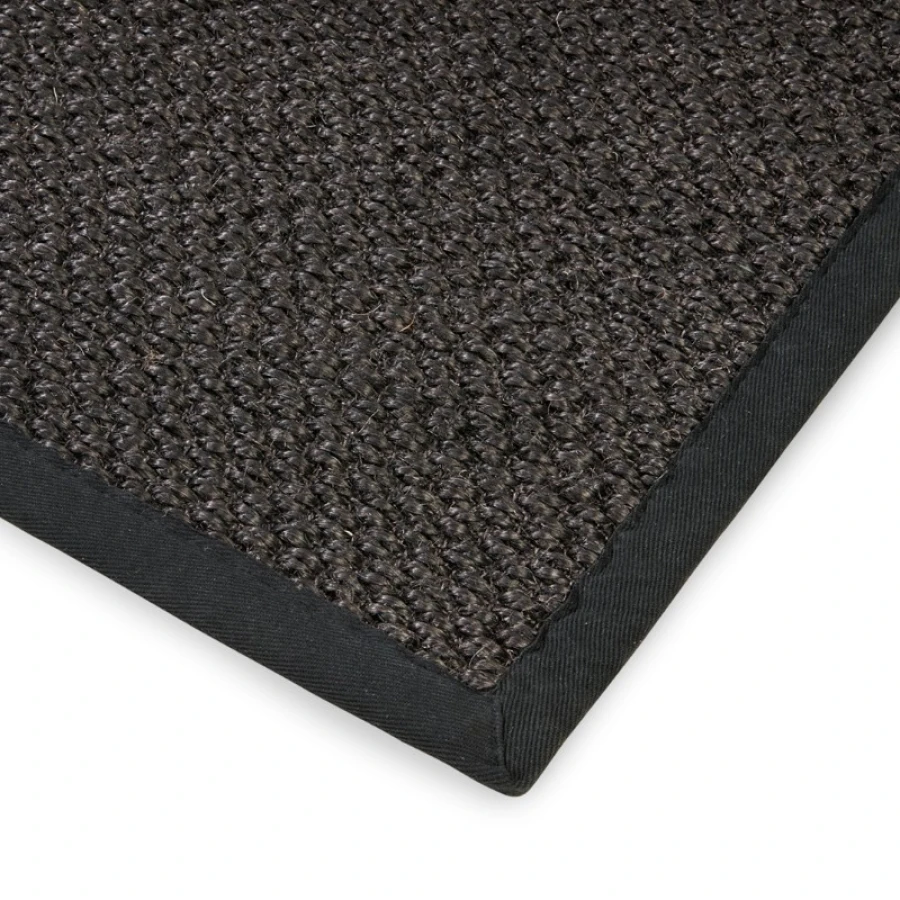 Bilde av Sisal teppe black 300x400cm med kanting