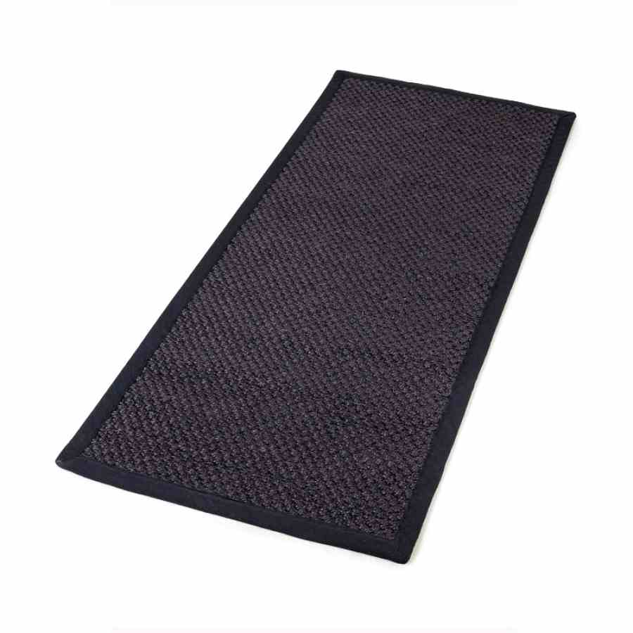 Bilde av Sisal teppe black 80x300cm med kanting