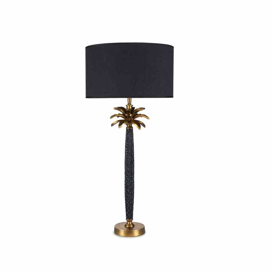 Bilde av Bordlampe Lauderdale Black/Brass m sort skjerm
