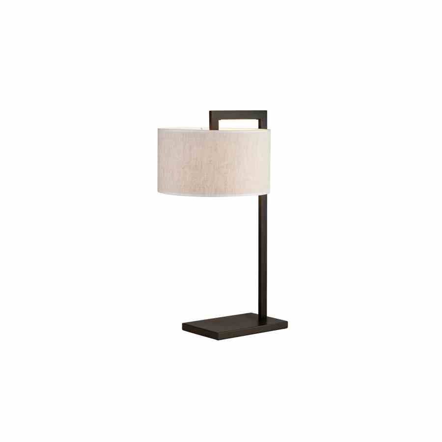 Bilde av Bordlampe Palm Springs Black-Lampeskjerm Sand