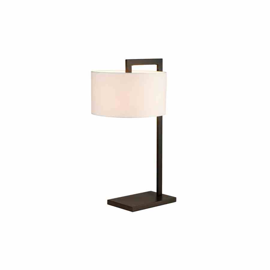 Bilde av Bordlampe Palm Springs Black-Lampeskjerm Hvit