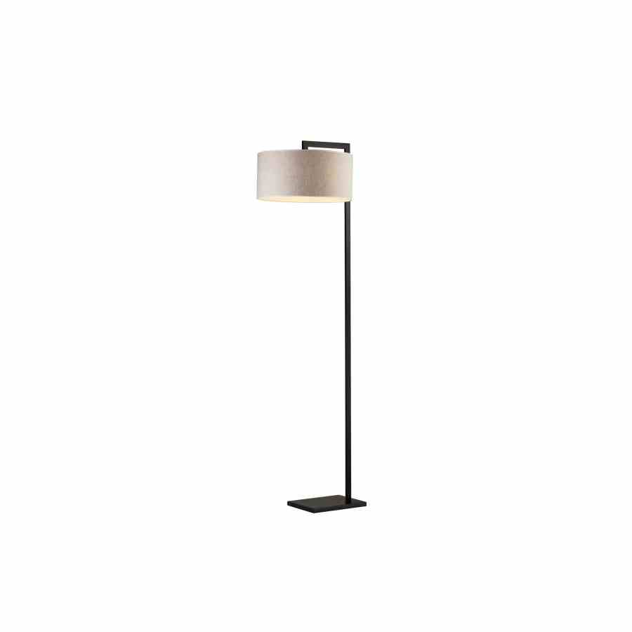 Bilde av Gulvlampe Palm Springs Black-Lampeskjerm Sand