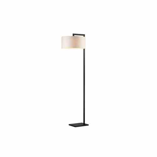 Bilde av Gulvlampe Palm Springs Black-Lampeskjerm Hvit