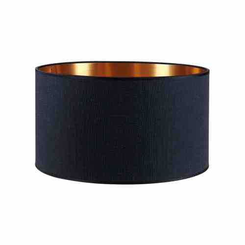 Bilde av Lampeskjerm lin Black / Copper