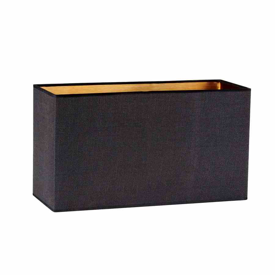 Bilde av Lampeskjerm lin Black / Copper