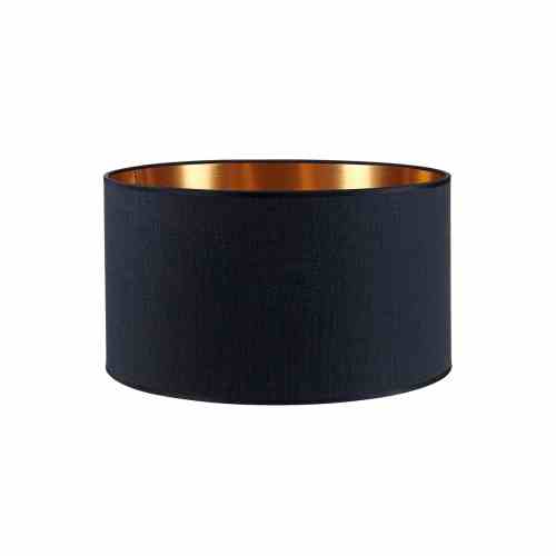 Bilde av Lampeskjerm lin Black / Copper