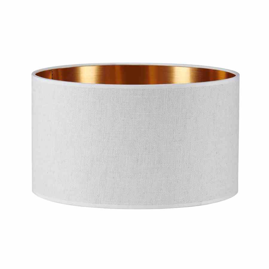 Bilde av Lampeskjerm lin Sand / Copper