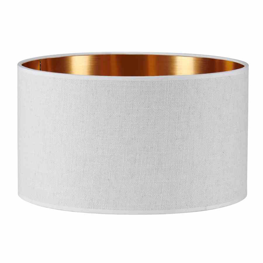 Bilde av Lampeskjerm lin Sand / Copper