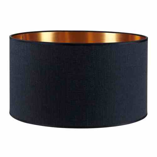 Bilde av Lampeskjerm lin Black / Copper