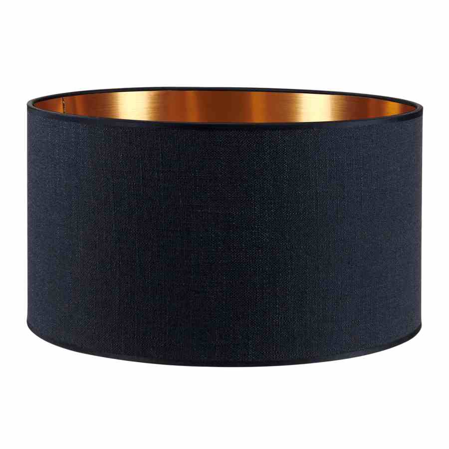 Bilde av Lampeskjerm lin Black / Copper