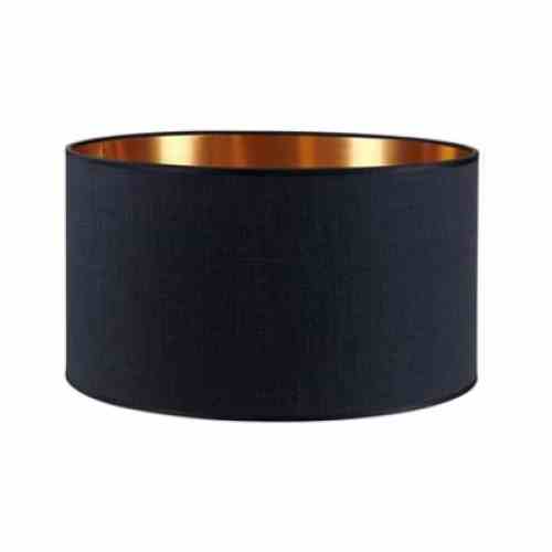 Bilde av Lampeskjerm lin Black / Copper