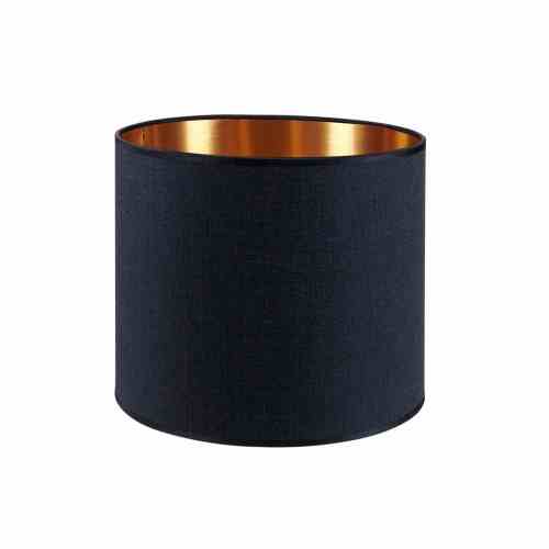 Bilde av Lampeskjerm lin Black / Copper