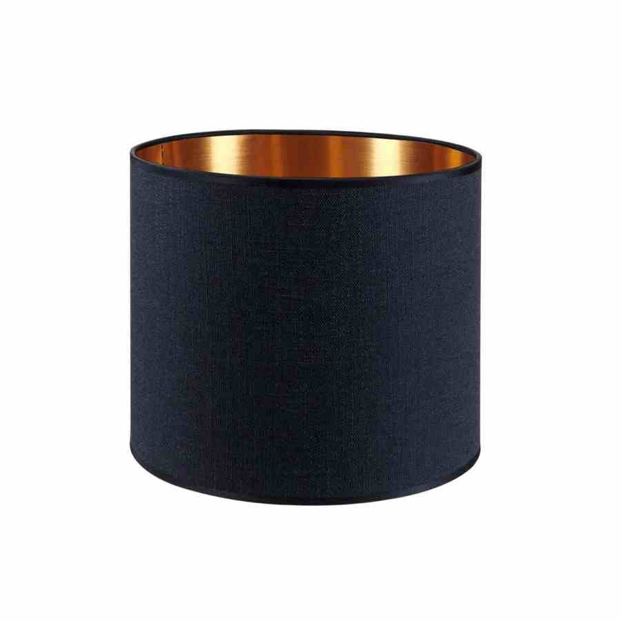 Bilde av Lampeskjerm lin Black / Copper