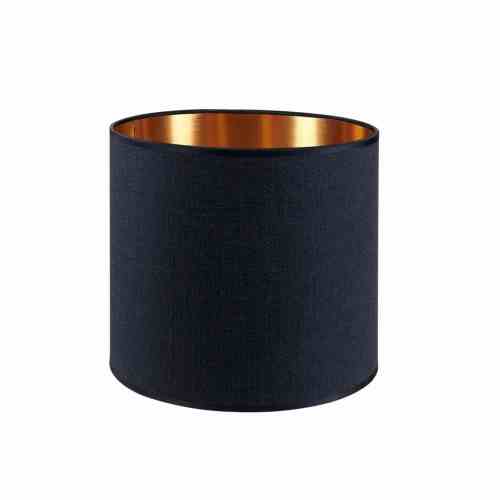 Bilde av Lampeskjerm lin Black / Copper