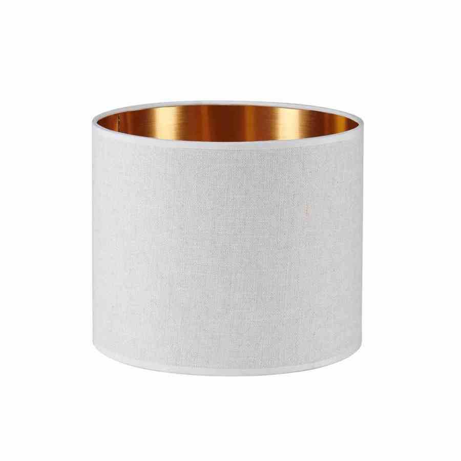 Bilde av Lampeskjerm lin Sand / Copper