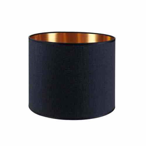 Bilde av Lampeskjerm lin Black / Copper