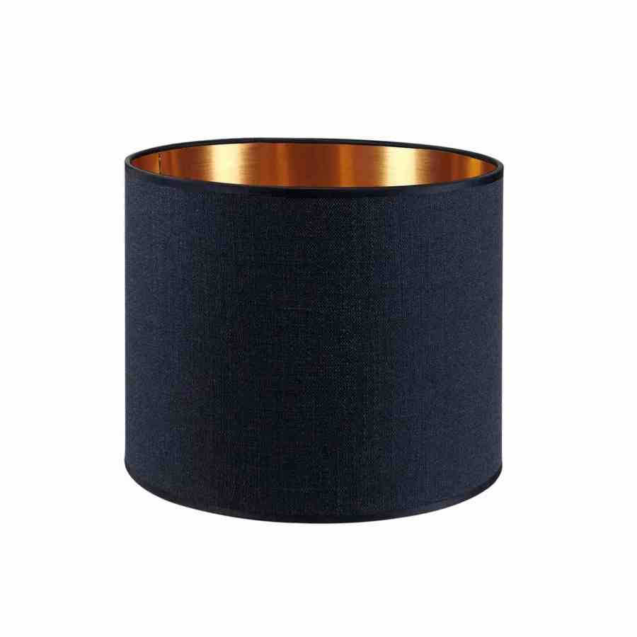 Bilde av Lampeskjerm lin Black / Copper