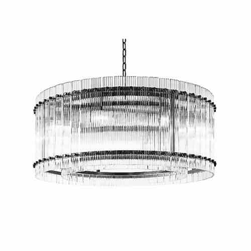 Bilde av Taklampe Baltimore Black Clear glass