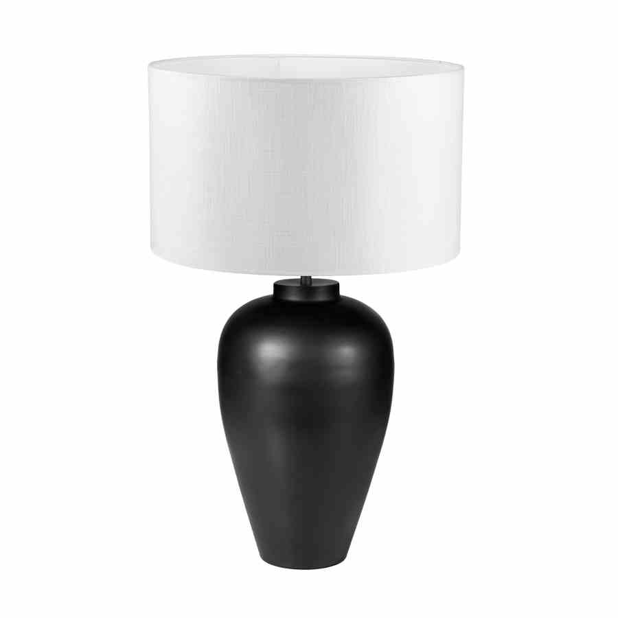 Bilde av Bordlampe Brandon Black L lin W/White