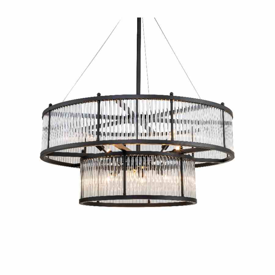 Bilde av Taklampe Monte Carlo 8 lys Black