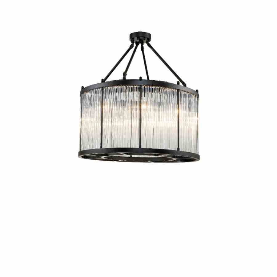 Bilde av Taklampe Clinton Black clear glass