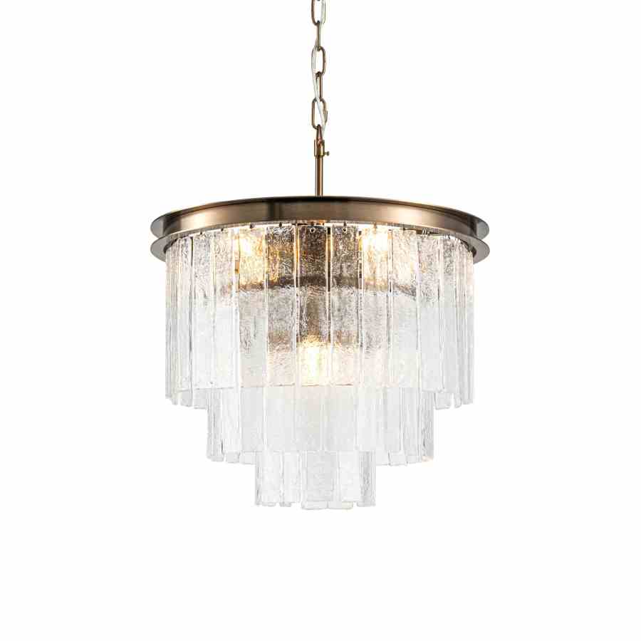 Bilde av Taklampe Bradford 5 lys clear crystal / Bronze