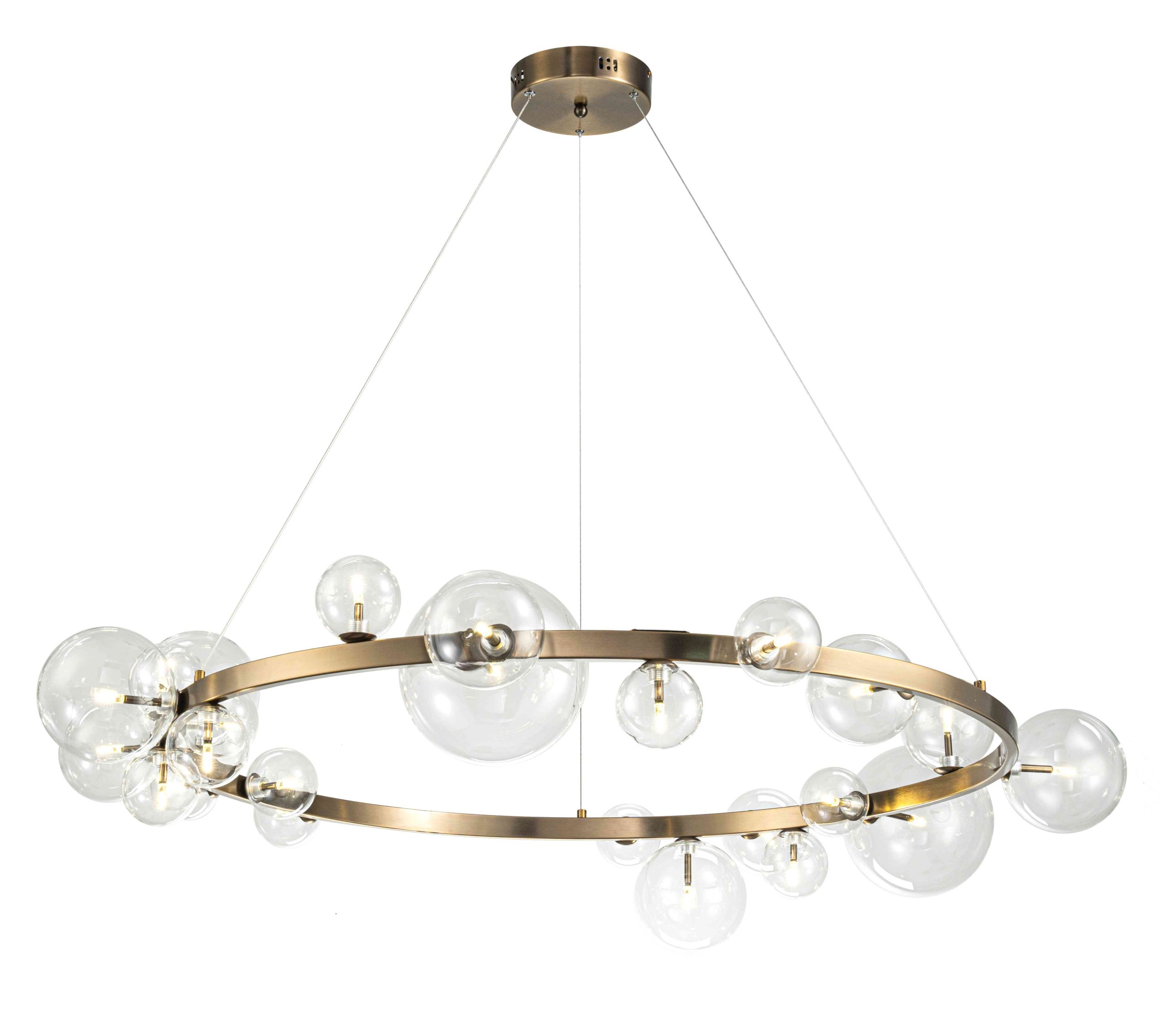 Bilde av Taklampe Wimbledon 15 lys clear crystal / Bronze