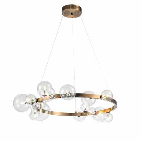 Bilde av Taklampe Wimbledon 24 lys clear crystal / Bronz