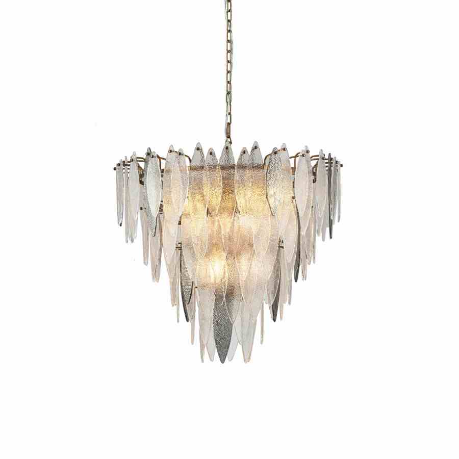 Bilde av Taklampe Witney 10 lys transparent/smok glass /