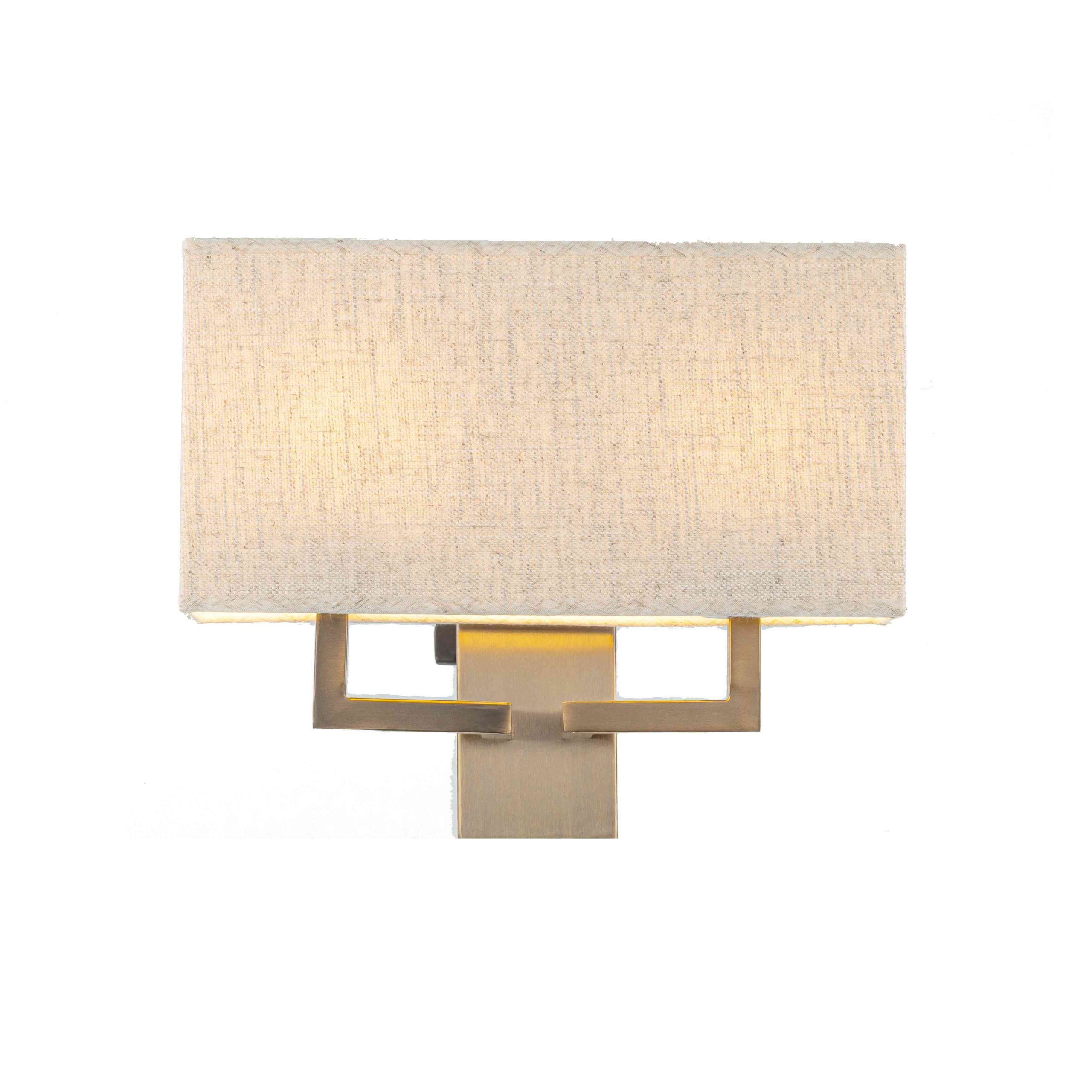 Bilde av Vegglampe Blackburn 2 lys Bronze / Lin Sand