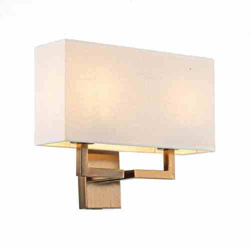 Bilde av Vegglampe Blackburn 2 lys Bronze / Lin White